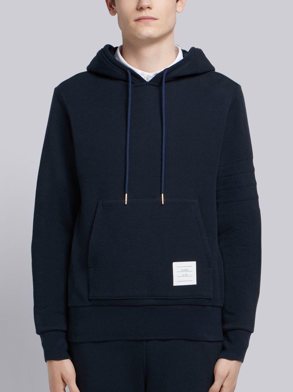 Thom Browne Centre-back Stripe Hoodie in Blue for Men - Save 50% - Lyst