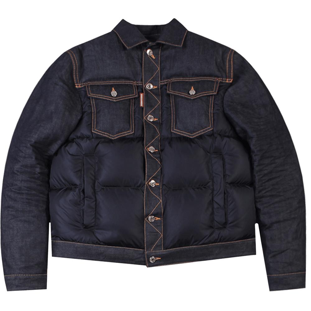 DSquared² Denim Puffer Jacket in Navy (Blue) for Men Lyst