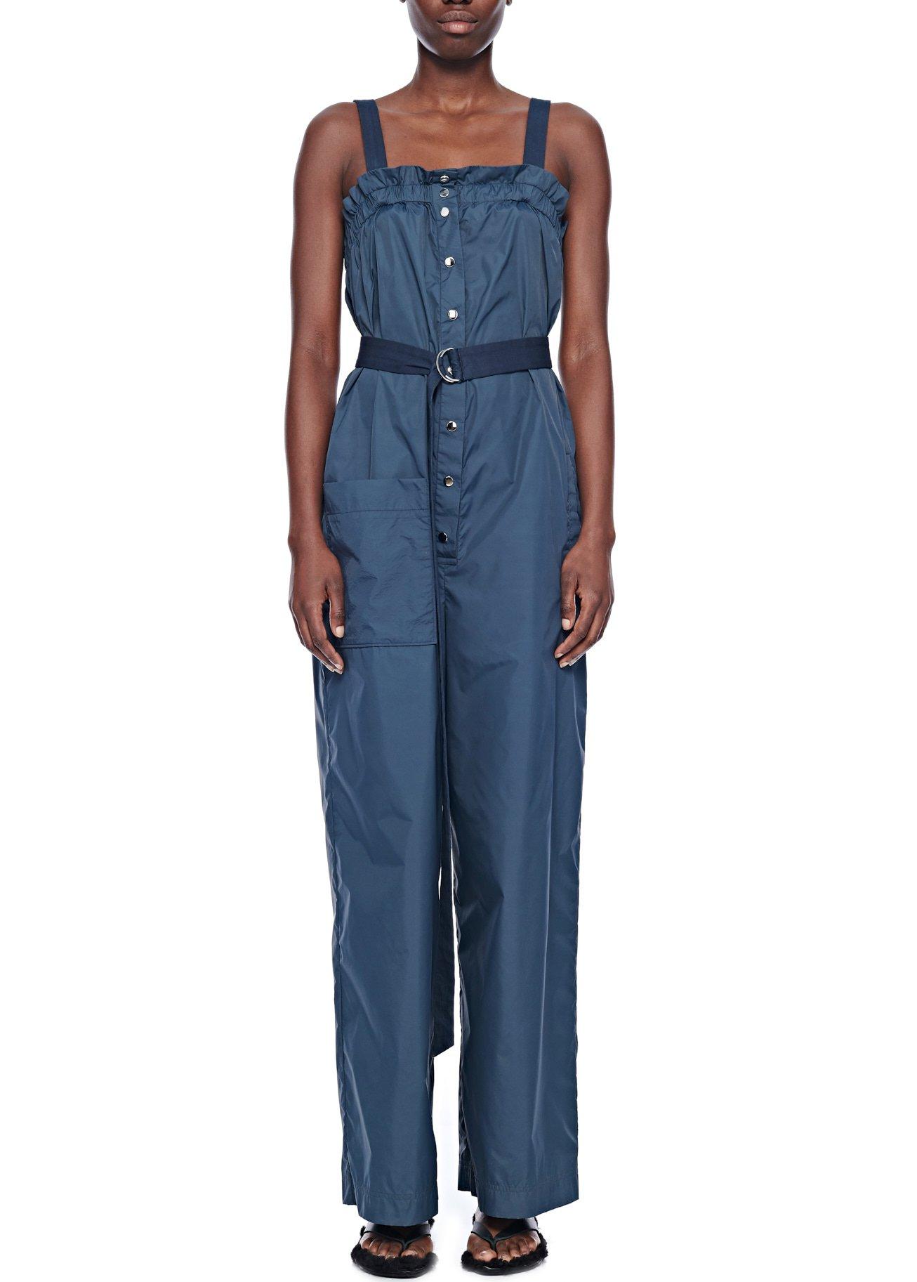 Tibi Synthetic Nylon Strapless Jumpsuit With Removable Ties in Navy ...