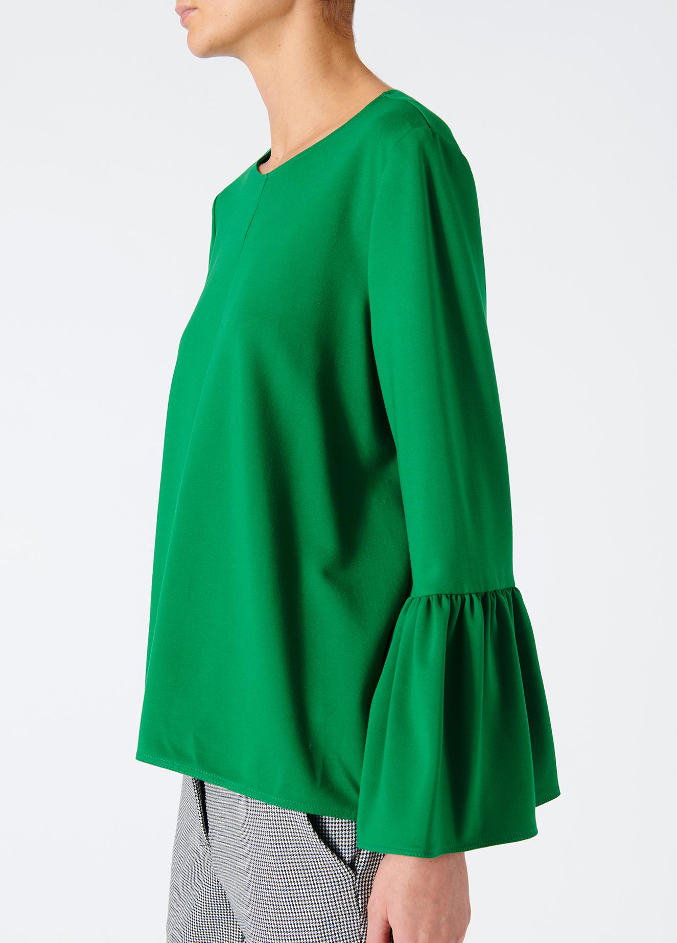 tibi ruffle sleeve top