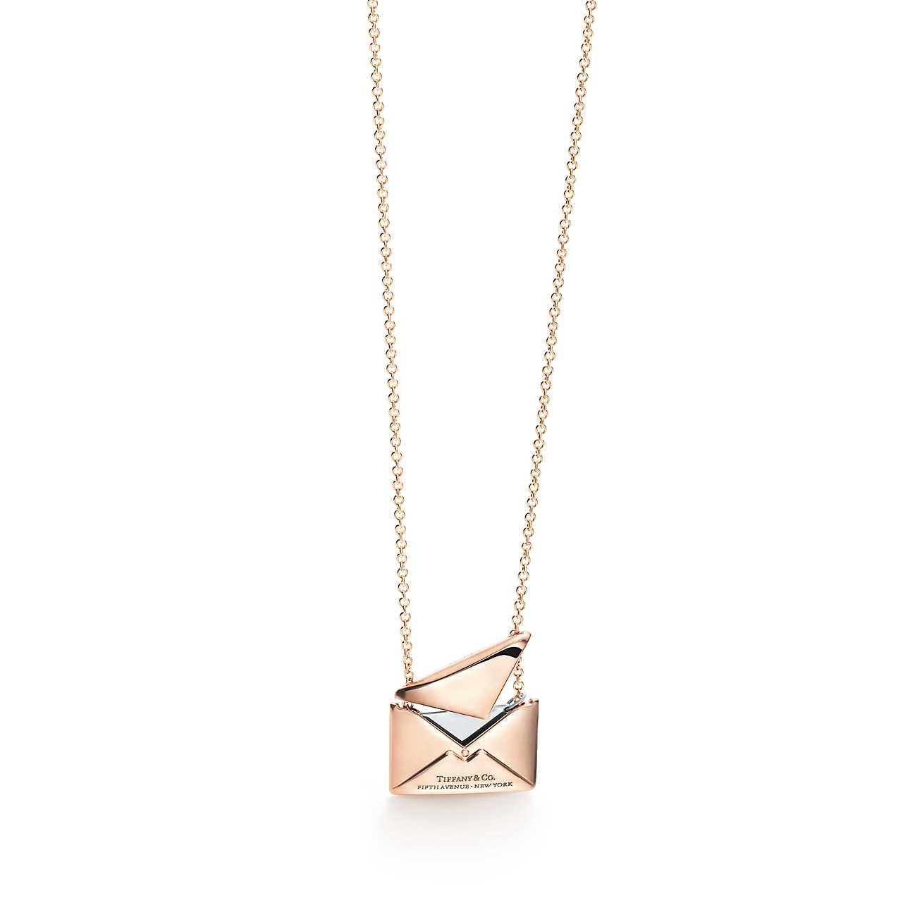 tiffany and co envelope necklace