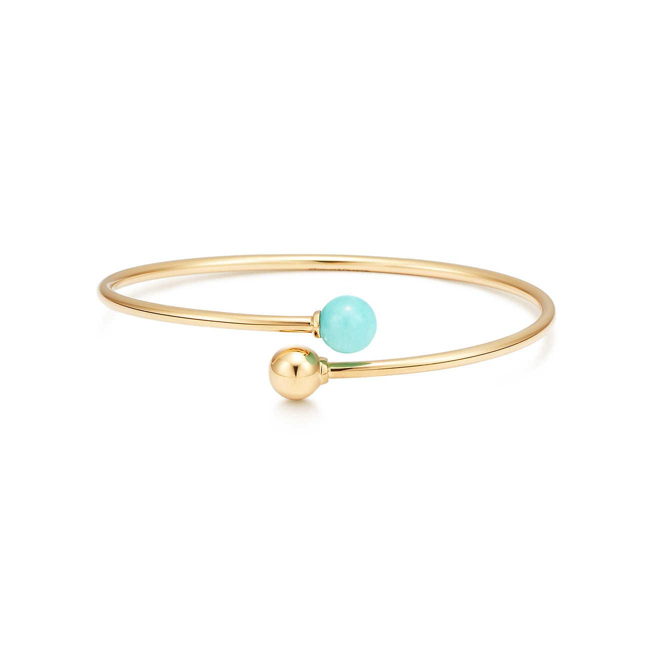 Tiffany Co Tiffany City Hardwear Ball Bypass Bracelet In 18c Gold With An Amazonite Large In Metallic Lyst Tiffany Co Tiffany City Hardwear Ball Bypass Bracelet In 18c Gold With An Amazonite Large In Metallic Lyst