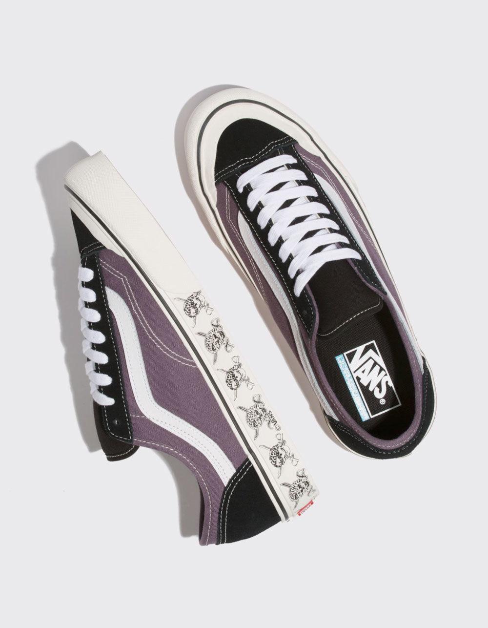 Vans Canvas Skull Style 36 Decon Sf Black Plum & Marshmallow Shoes Lyst