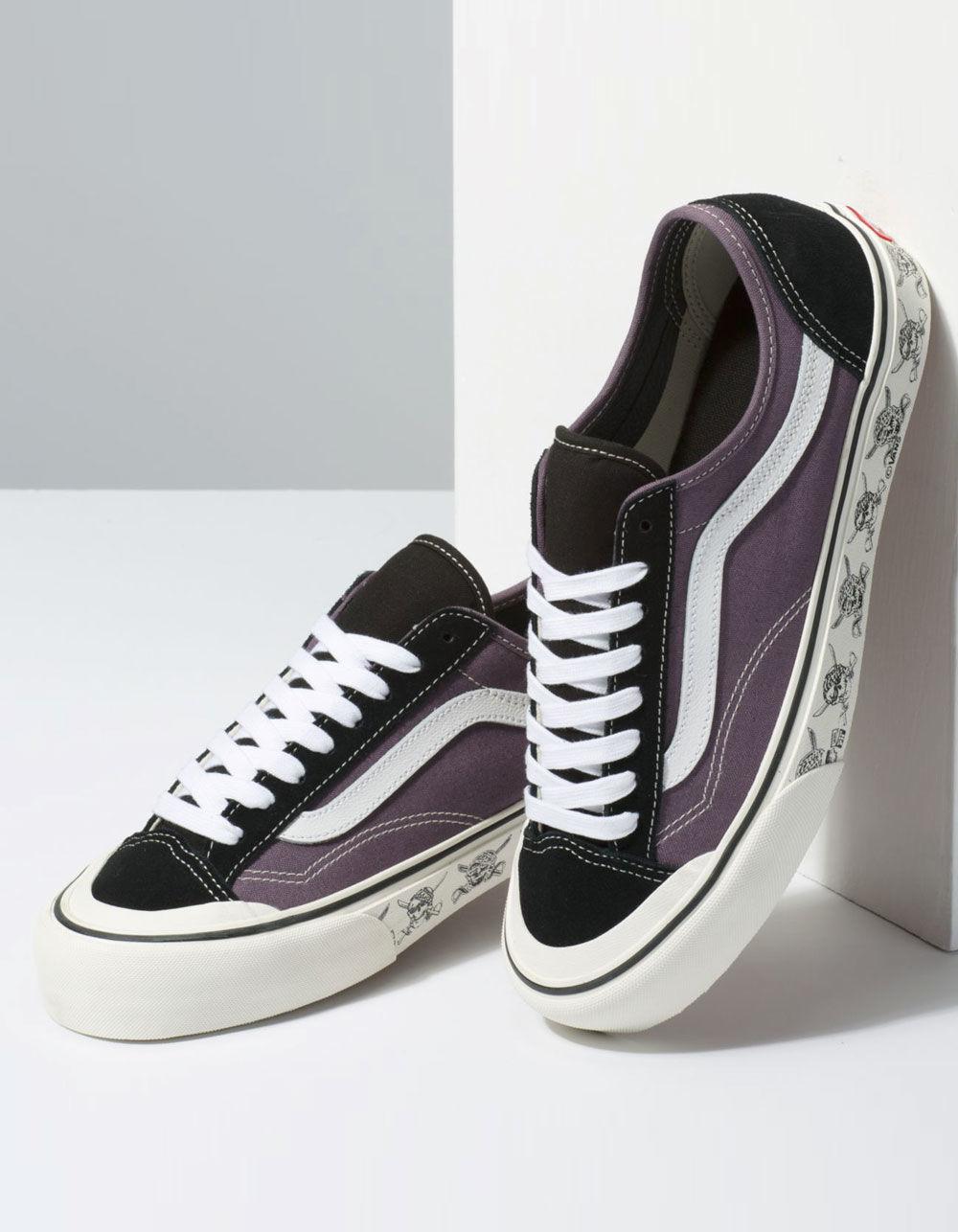Vans Canvas Skull Style 36 Decon Sf Black Plum & Marshmallow Shoes Lyst