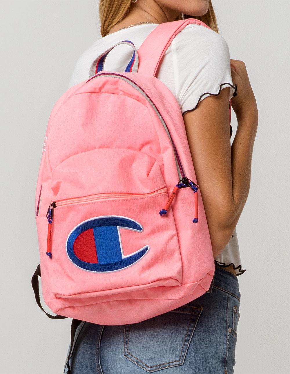 Champion Fleece Mini Supercize Backpack in Black (Pink) Lyst