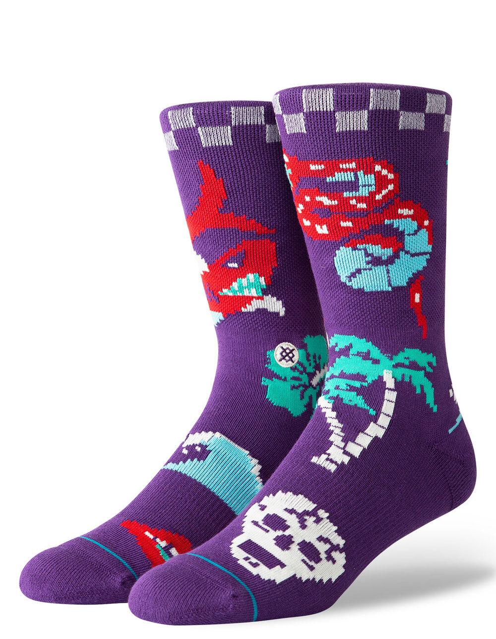 Stance Cotton Homemade Mens Crew Socks in Purple Combo (Purple) for Men