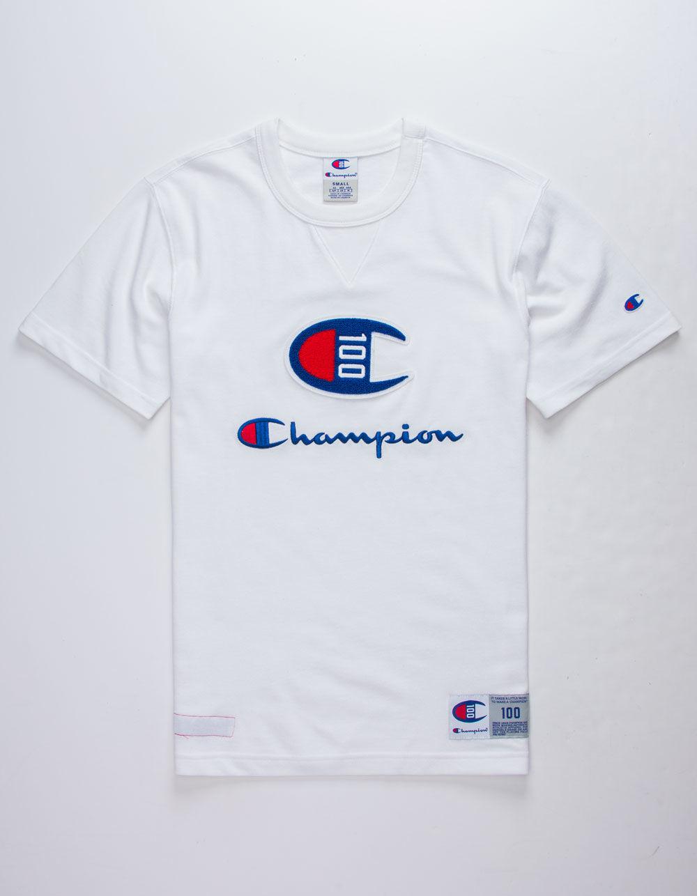 champion t shirt white mens