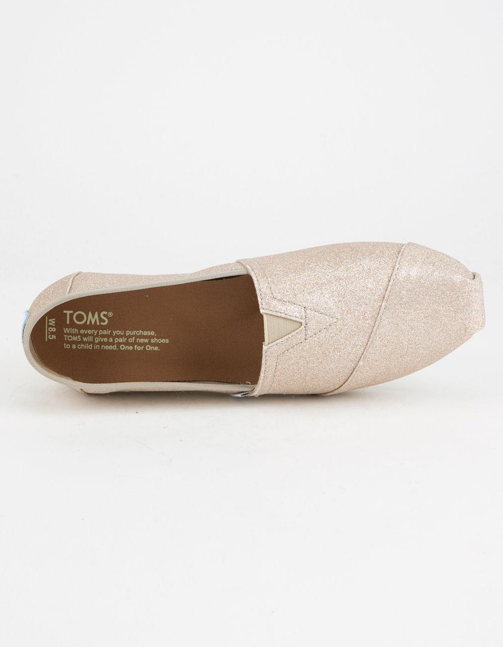 TOMS Rose Gold Glimmer Womens Classic 