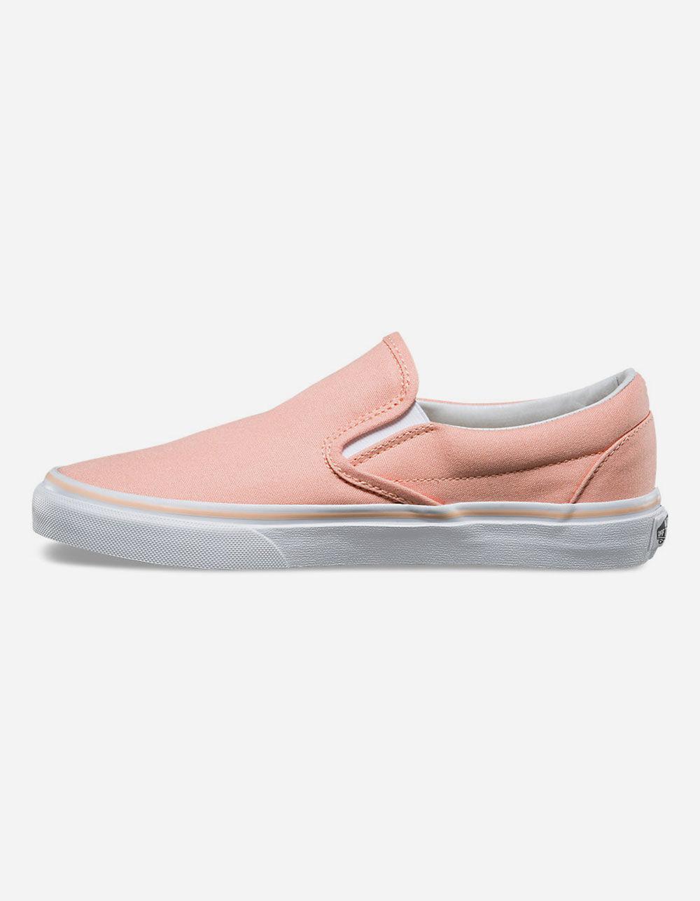 slip on vans peach