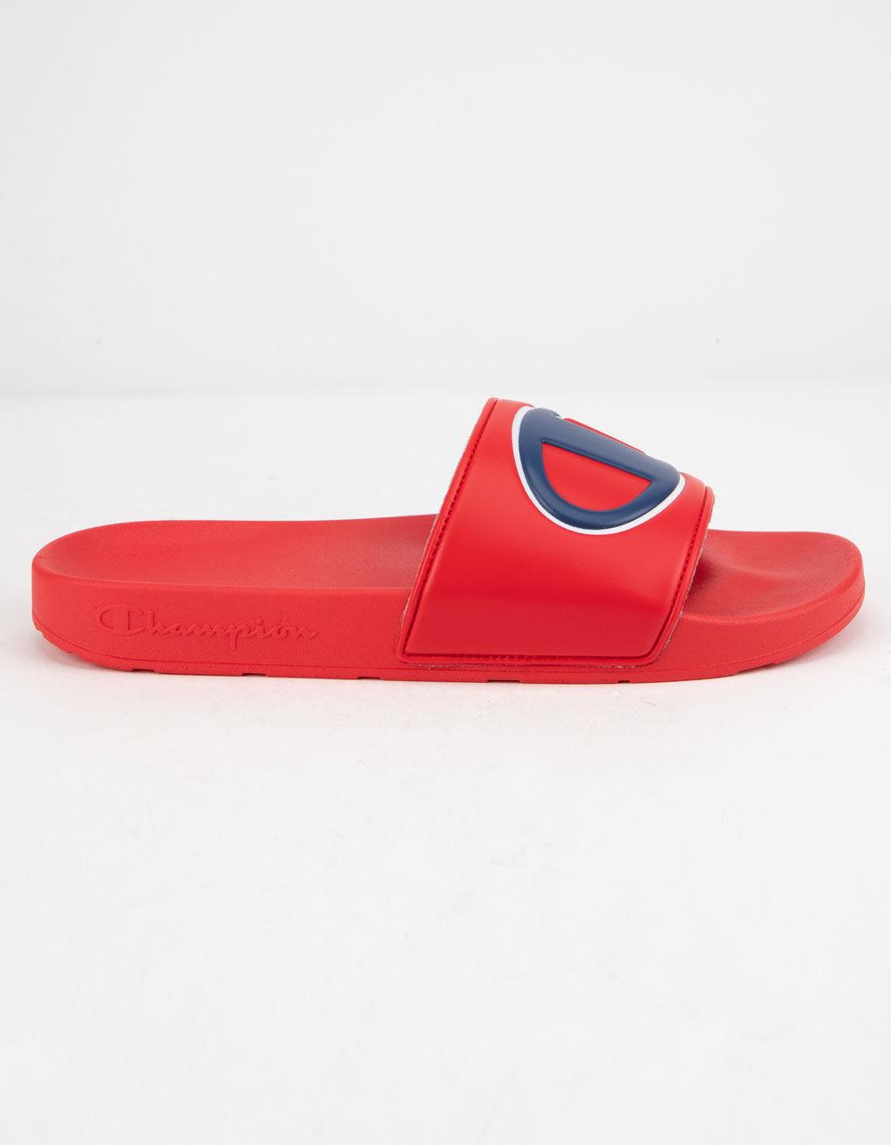 Champion LifeÂ® Slide Sandals, C Logo in Red for Men - Lyst