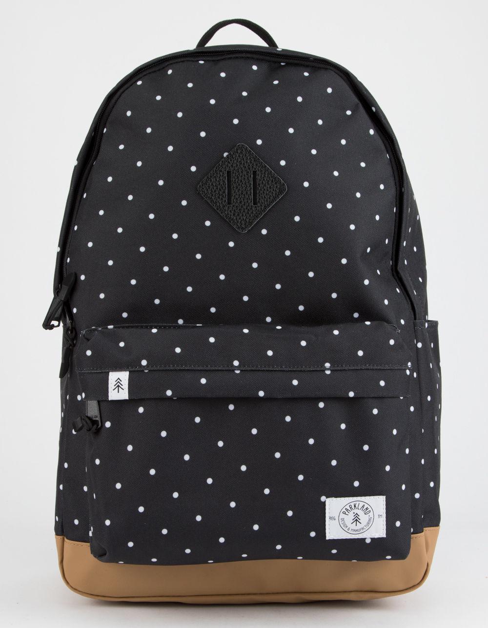 Black Polka Dot Backpack Keweenaw Bay Indian Community