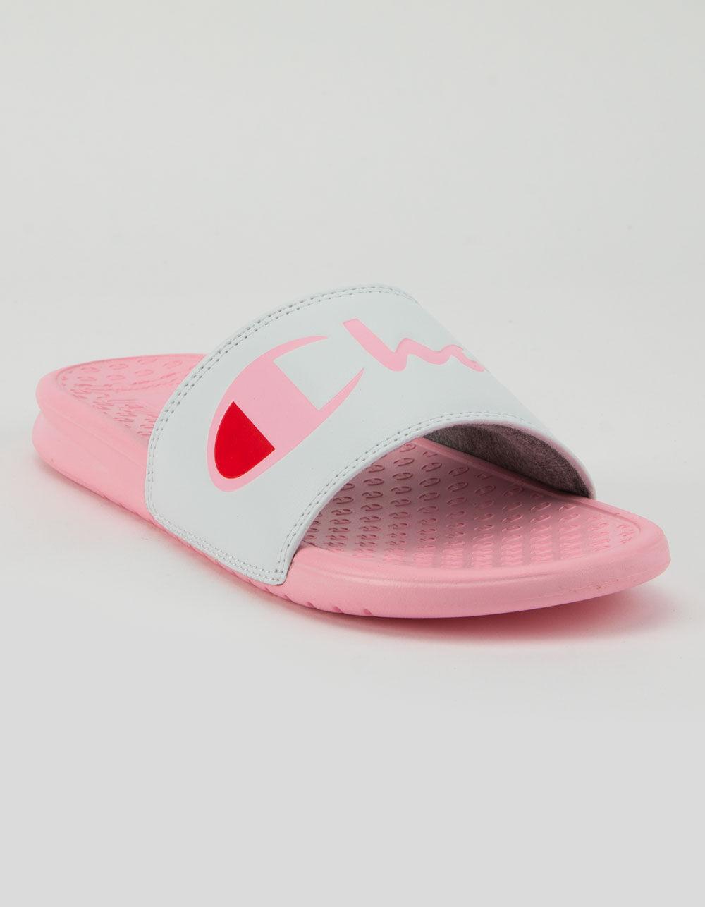 pink champion sandals