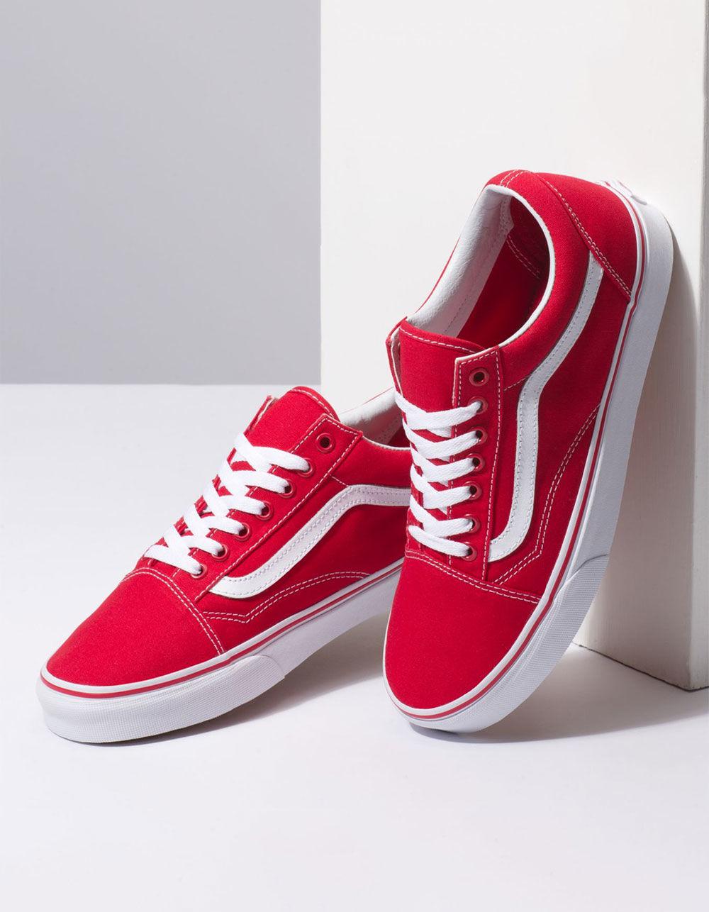 Vans Canvas Old Skool Formula One Shoes in Red - Lyst Red Vans Shoes For Girls