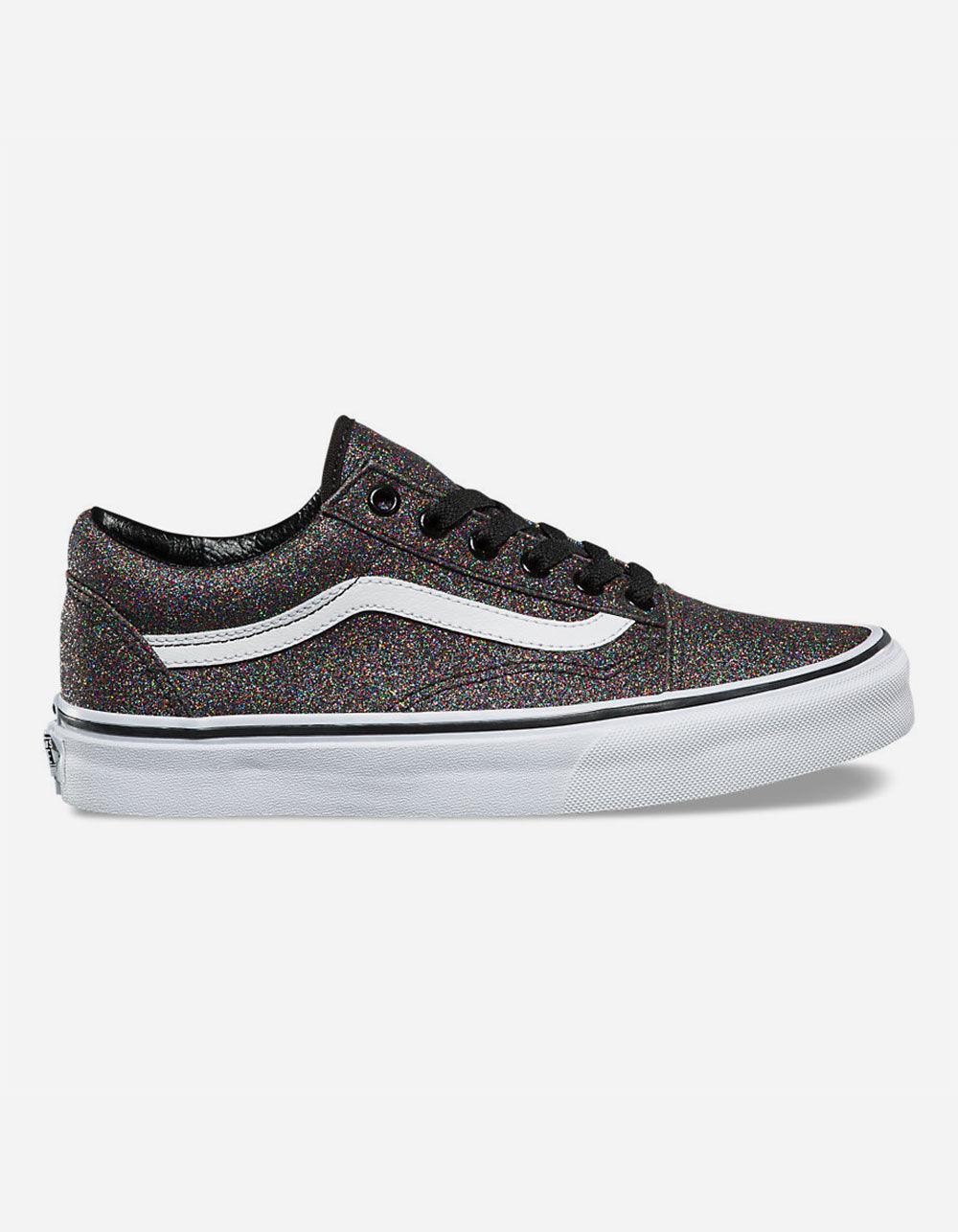 vans black glitter shoes