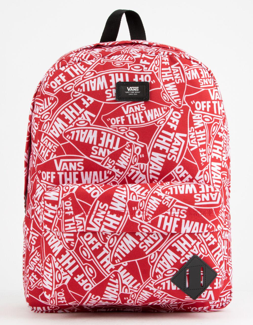 vans old skool backpack red