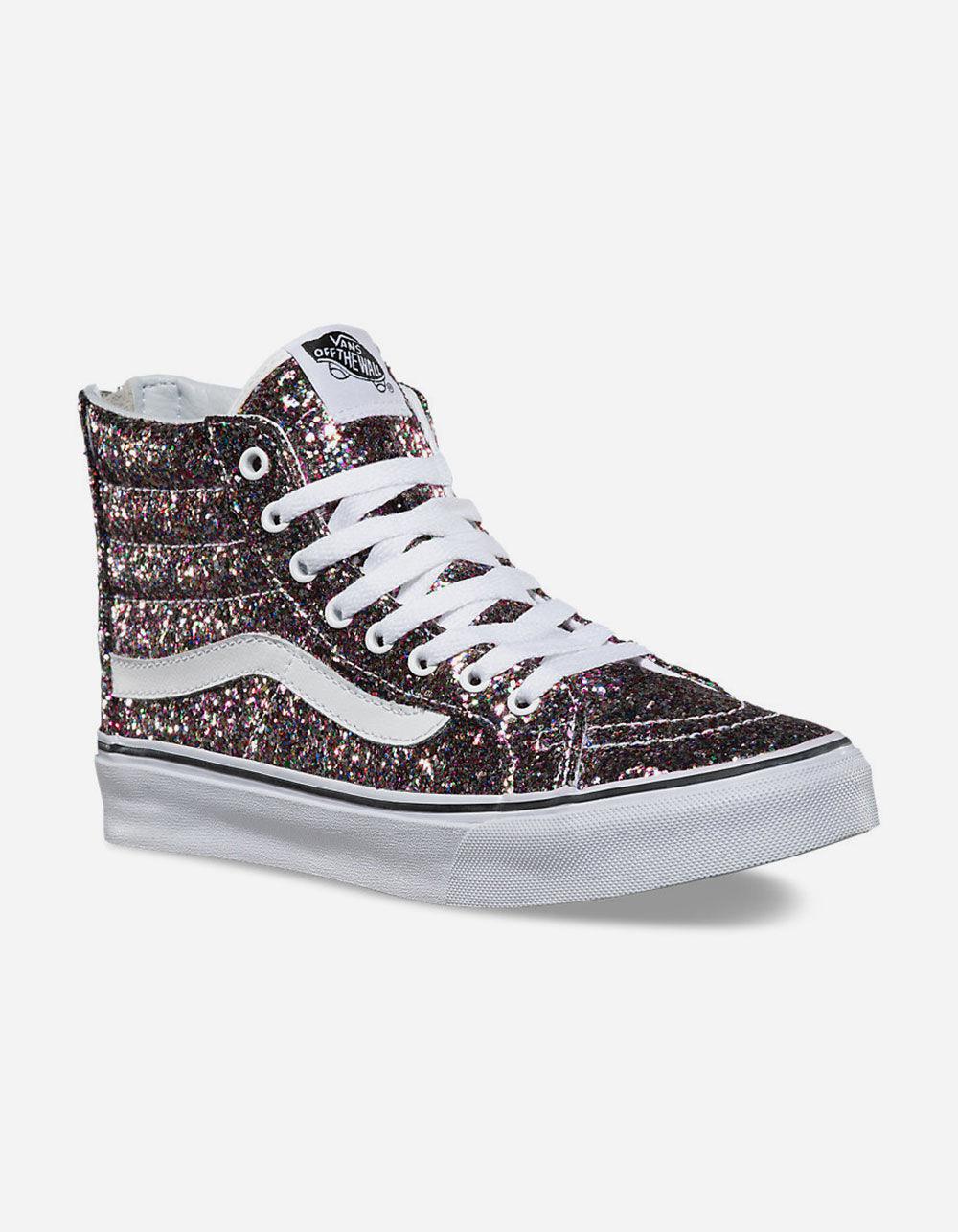 Vans Rubber Chunky Glitter Sk8hi Slim Zip Womens Shoes Lyst