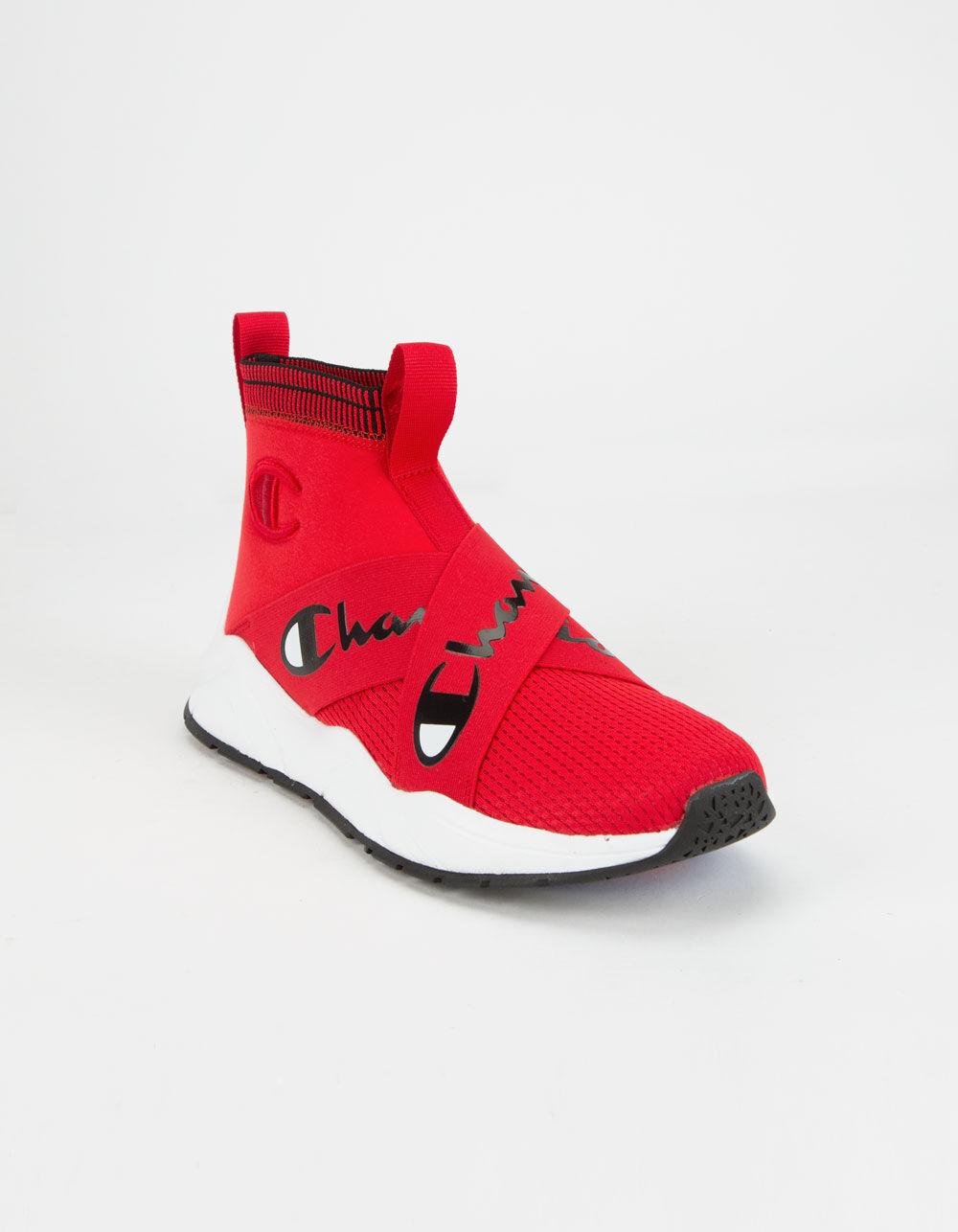 black and red champion shoes