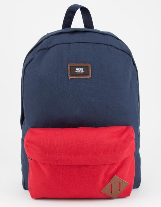 vans red white and blue backpack