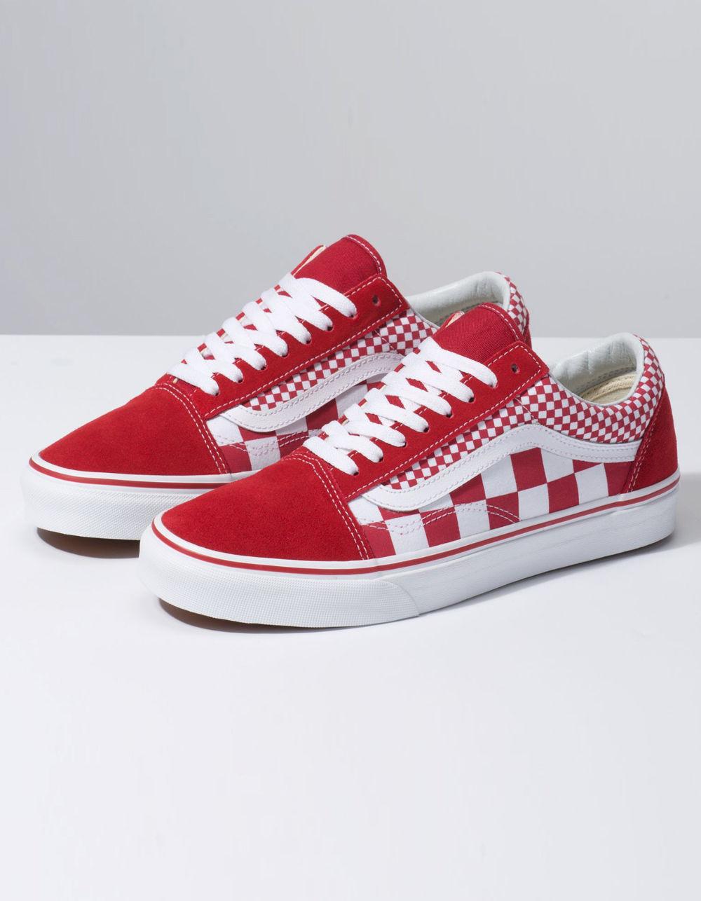 vans red checkered shoes