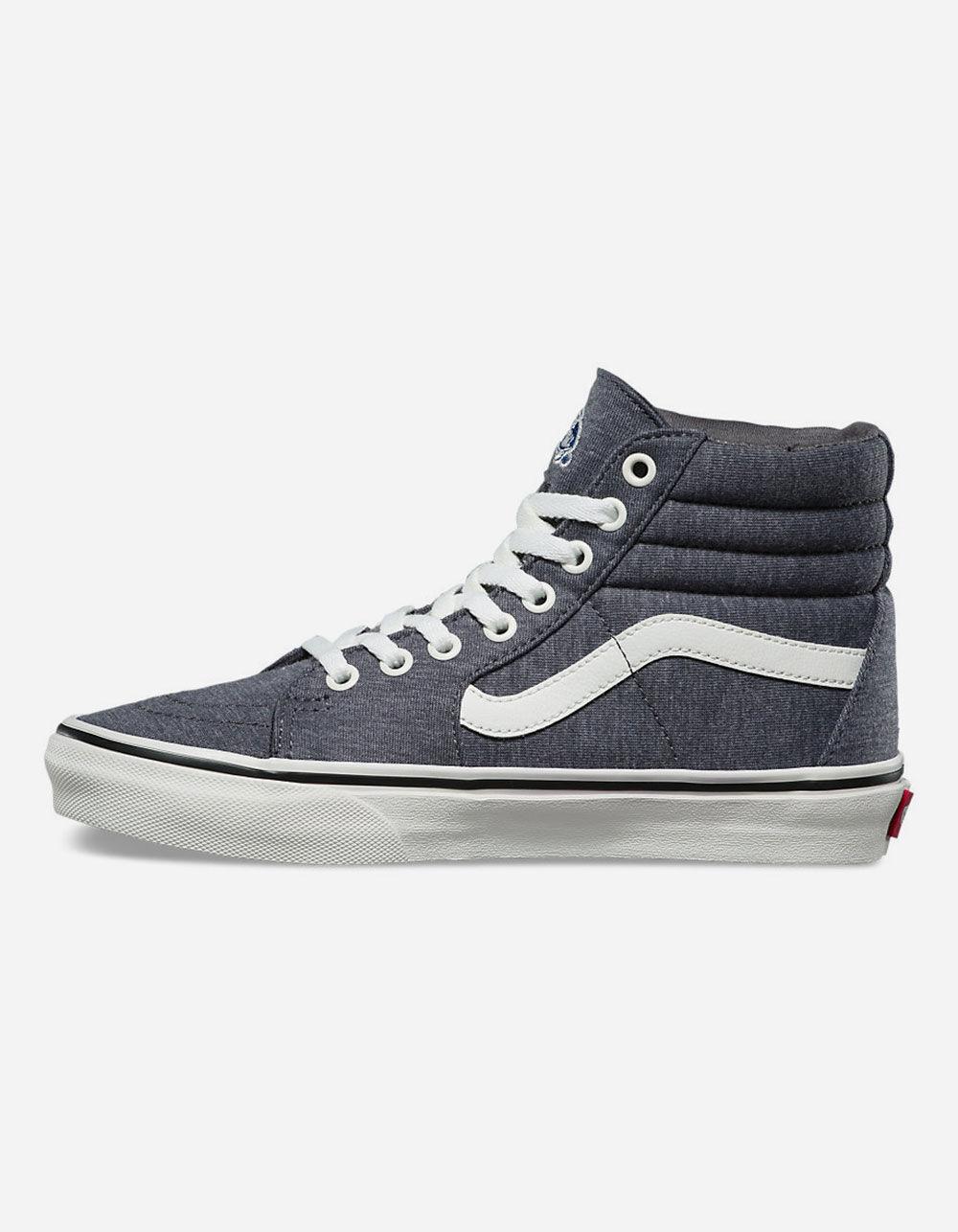 Vans Rubber Jersey Sk8hi Grey &amp; Snow White Womens Shoes