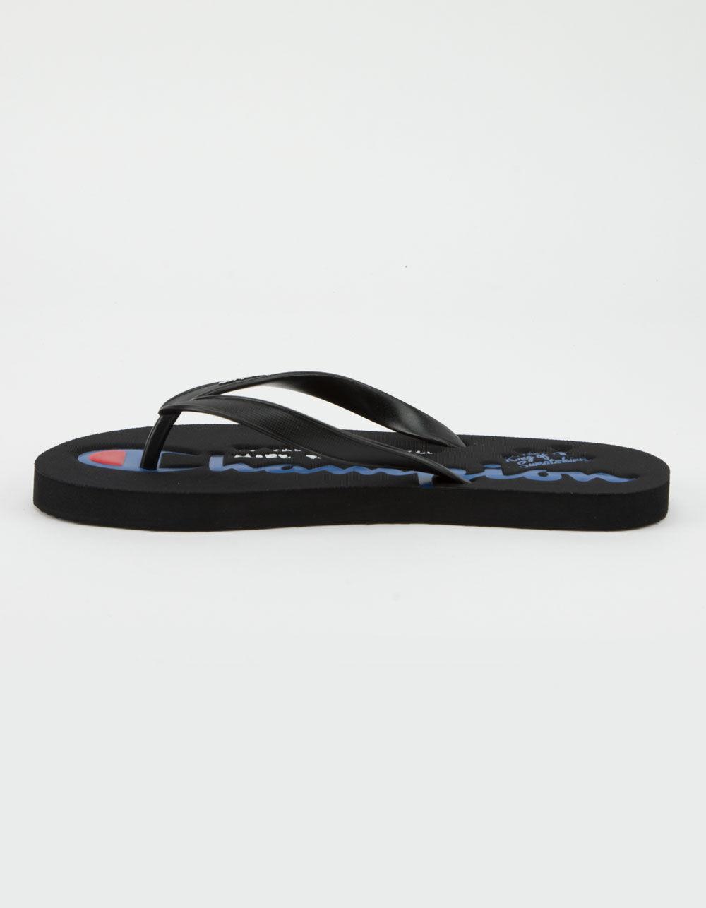 champion flip flops black