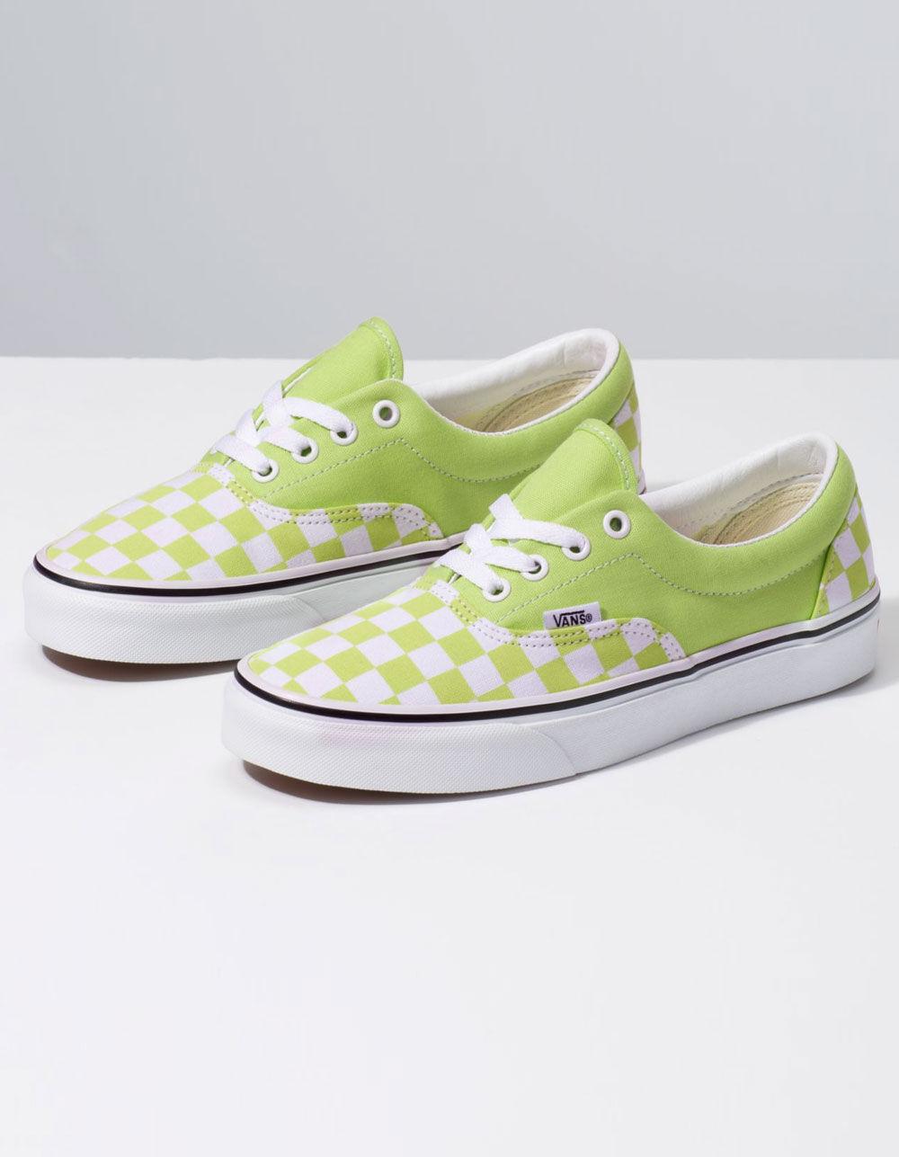 vans checkerboard green