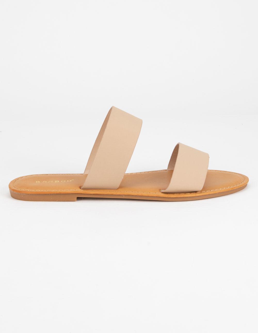 bamboo double strap sandals