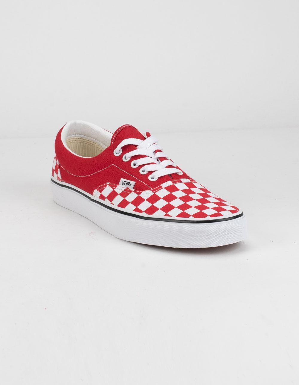 Vans Canvas Checkerboard Era Shoes in Racing Red (Red) for Men - Lyst