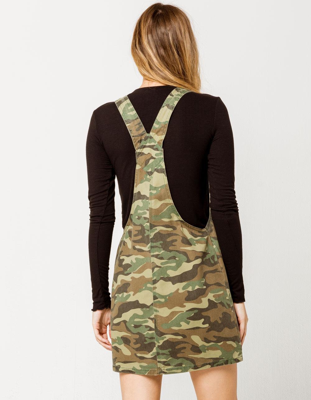camo overall skirt