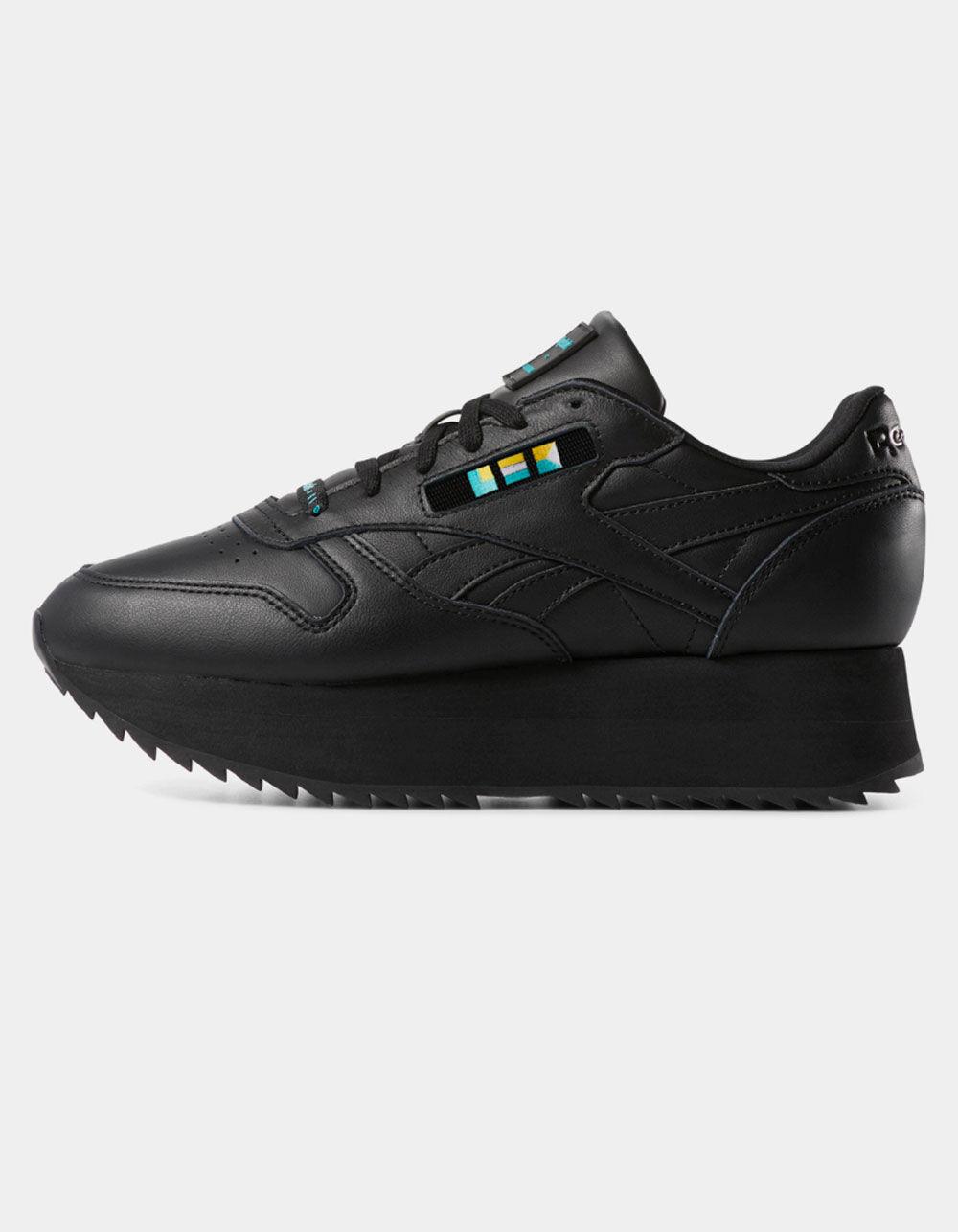 reebok classic leather double black