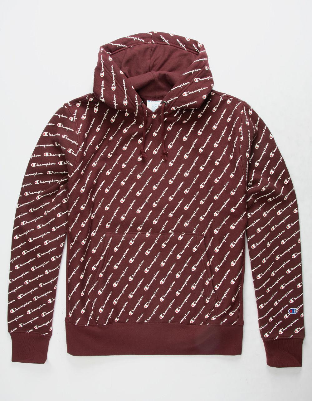 maroon champion hoodie