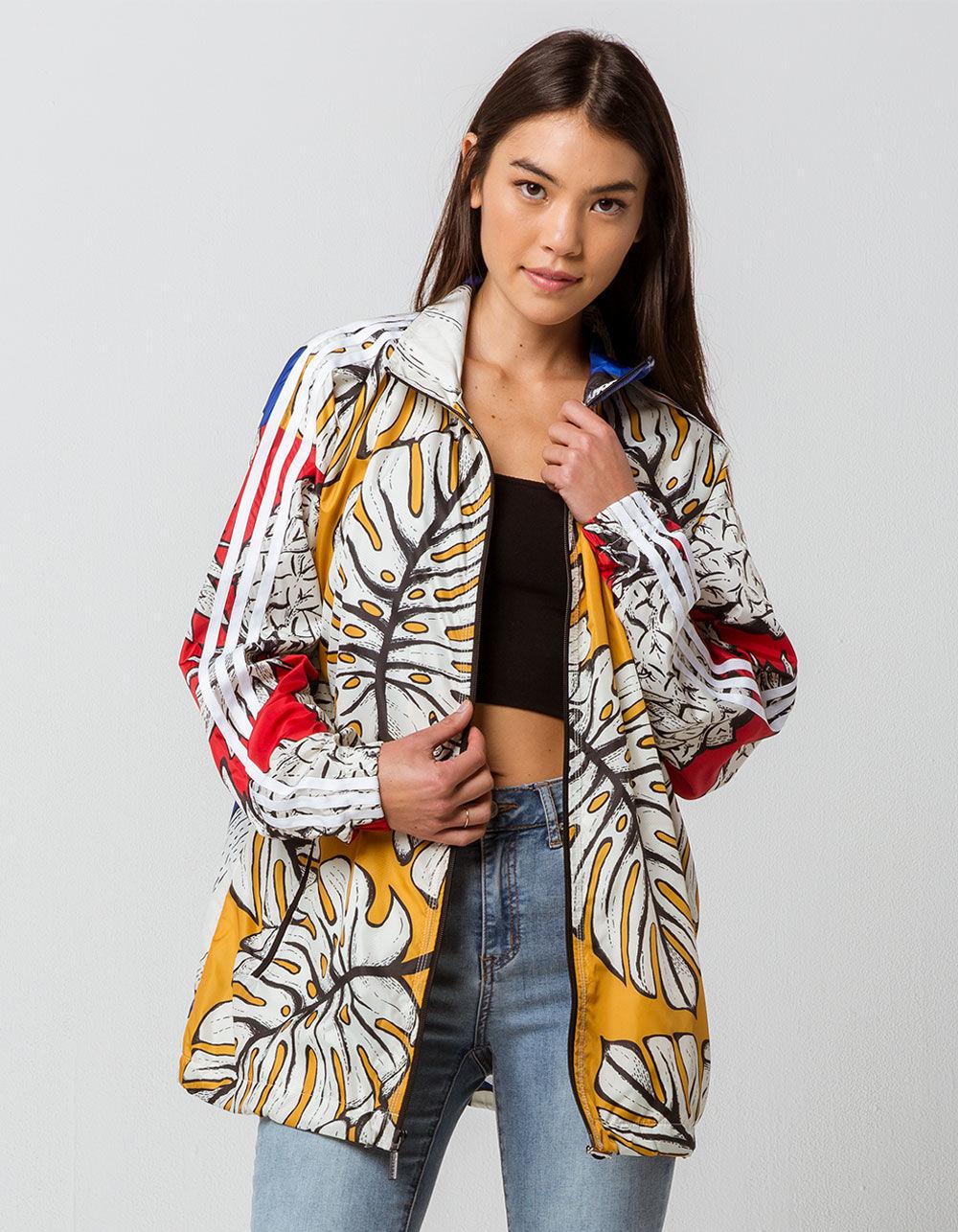 adidas x farm yellow palm windbreaker jacket
