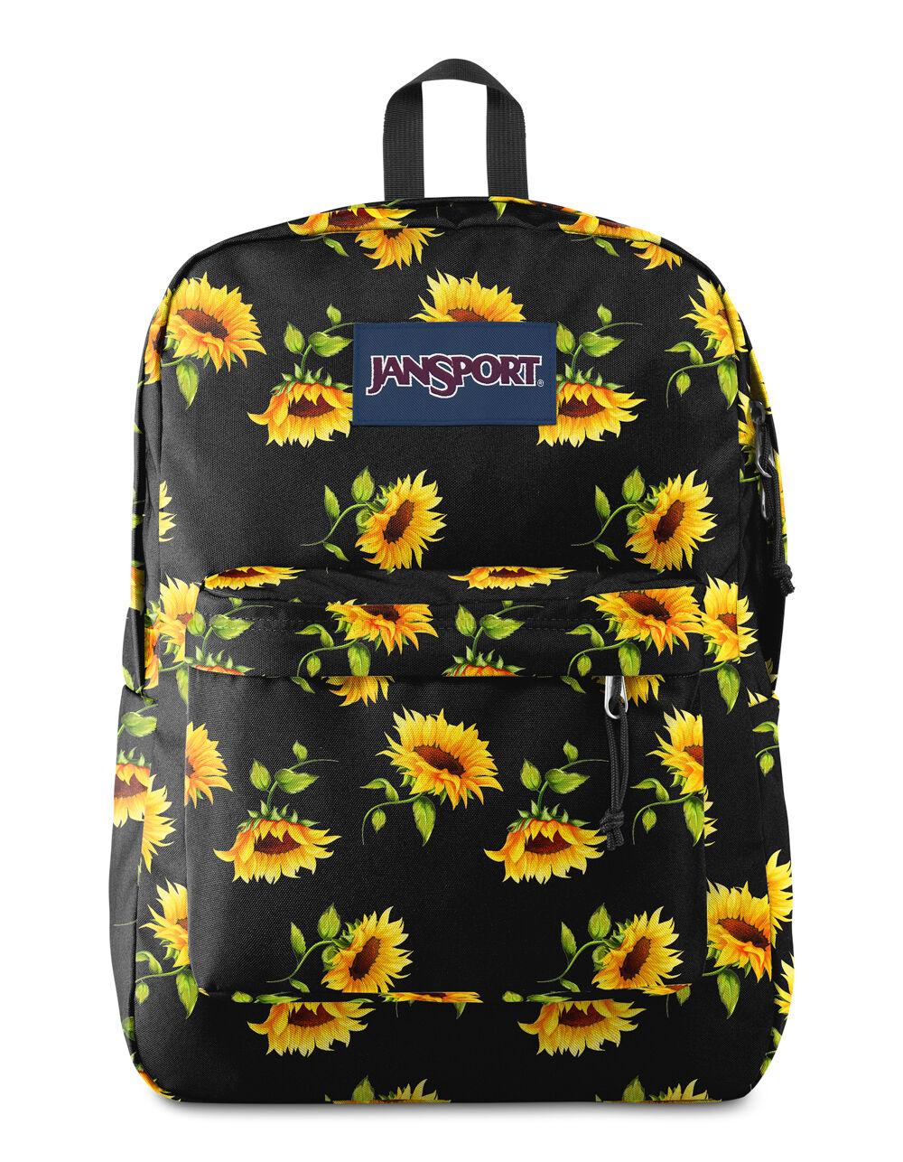jansport black label superbreak sunflower backpack