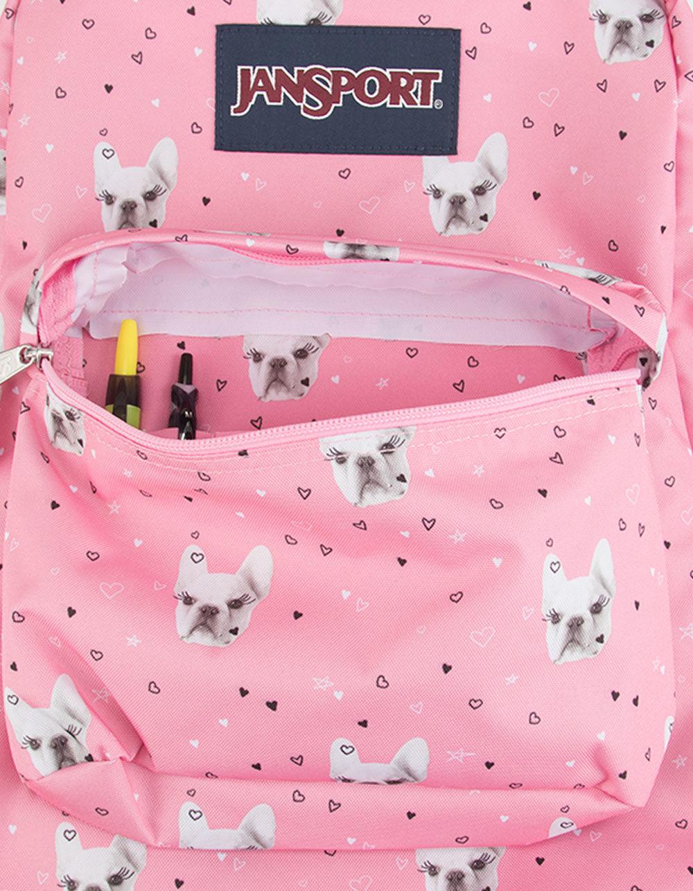 jansport french bulldog backpack