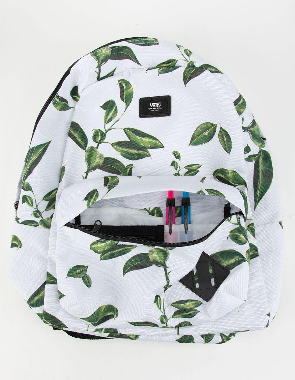 vans old skool floral backpack