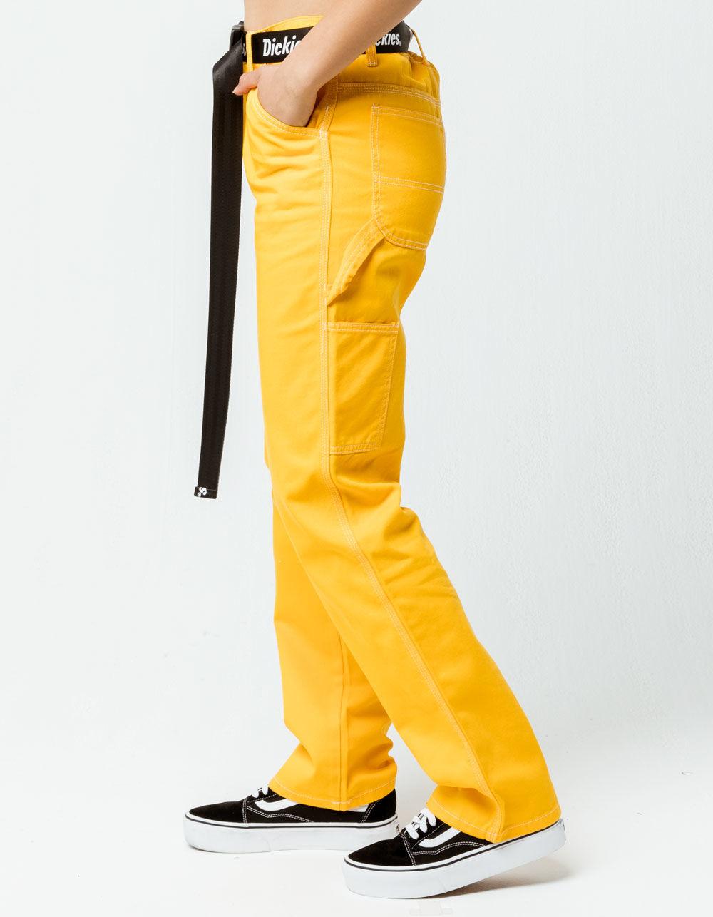 yellow carpenter pants