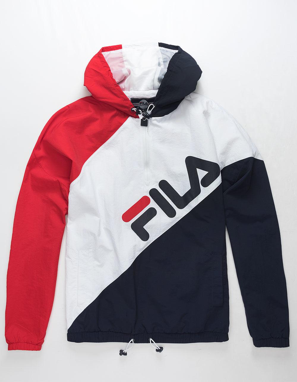 fila jacket red blue white