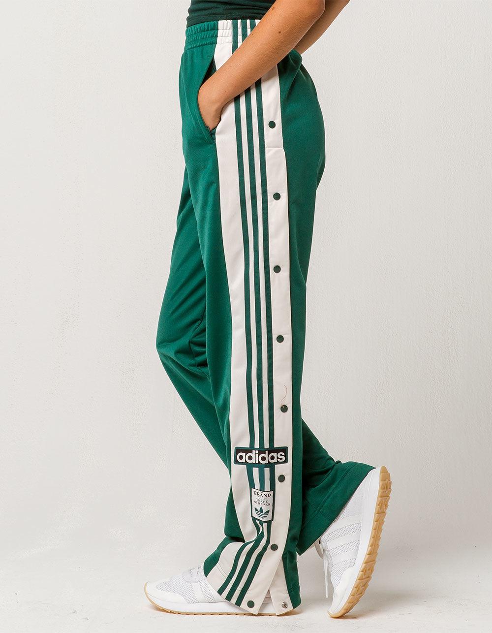 women's green adidas track pants