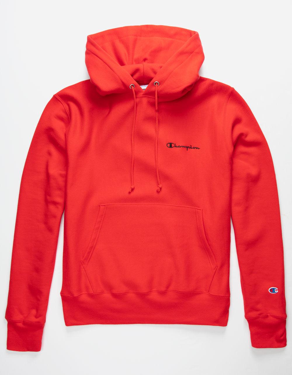 champion red hoodie mens