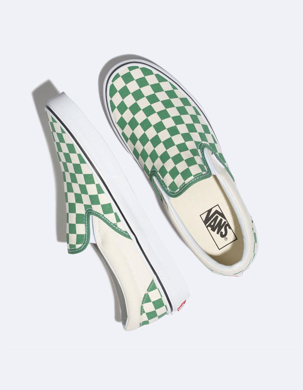 green canvas slip on shoes