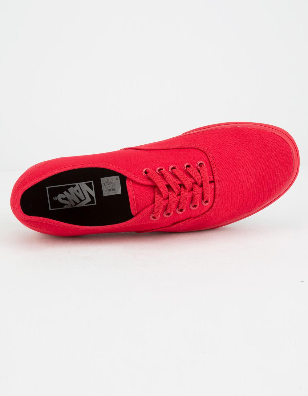 vans authentic true red & black skate shoes