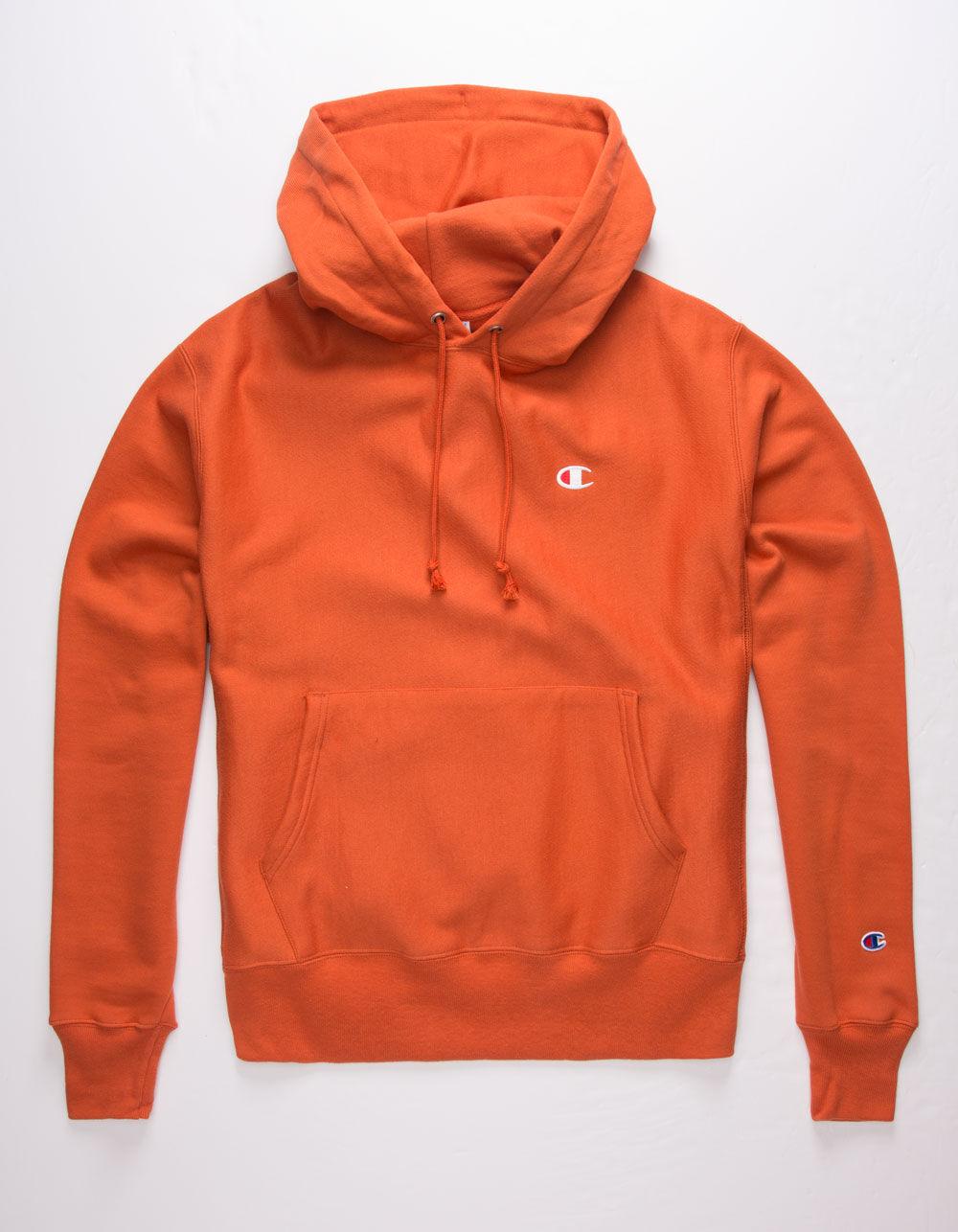 burnt orange hoodie mens