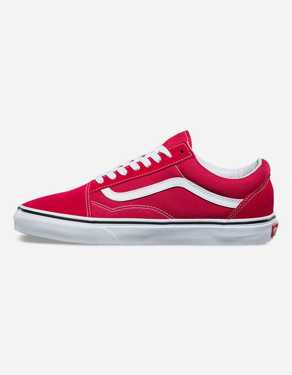vans old skool crimson & true white shoes