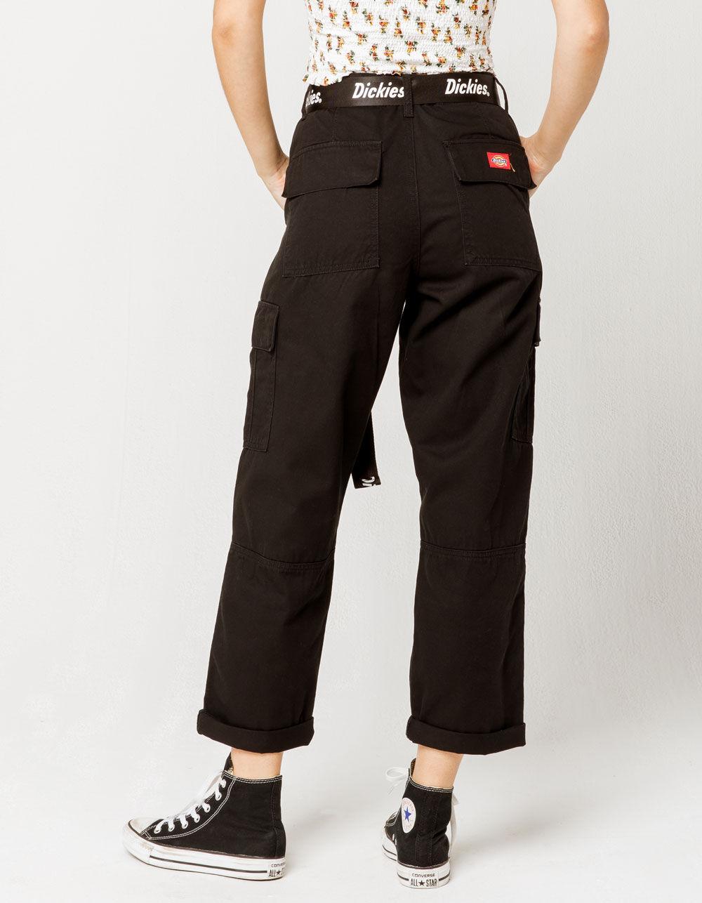 black cargo pants with belt