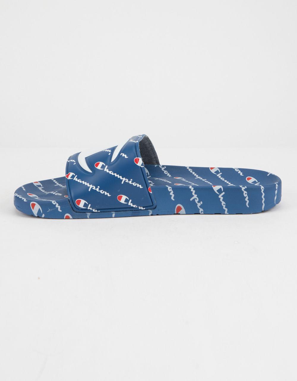 champion ipo repeat blue slide sandals