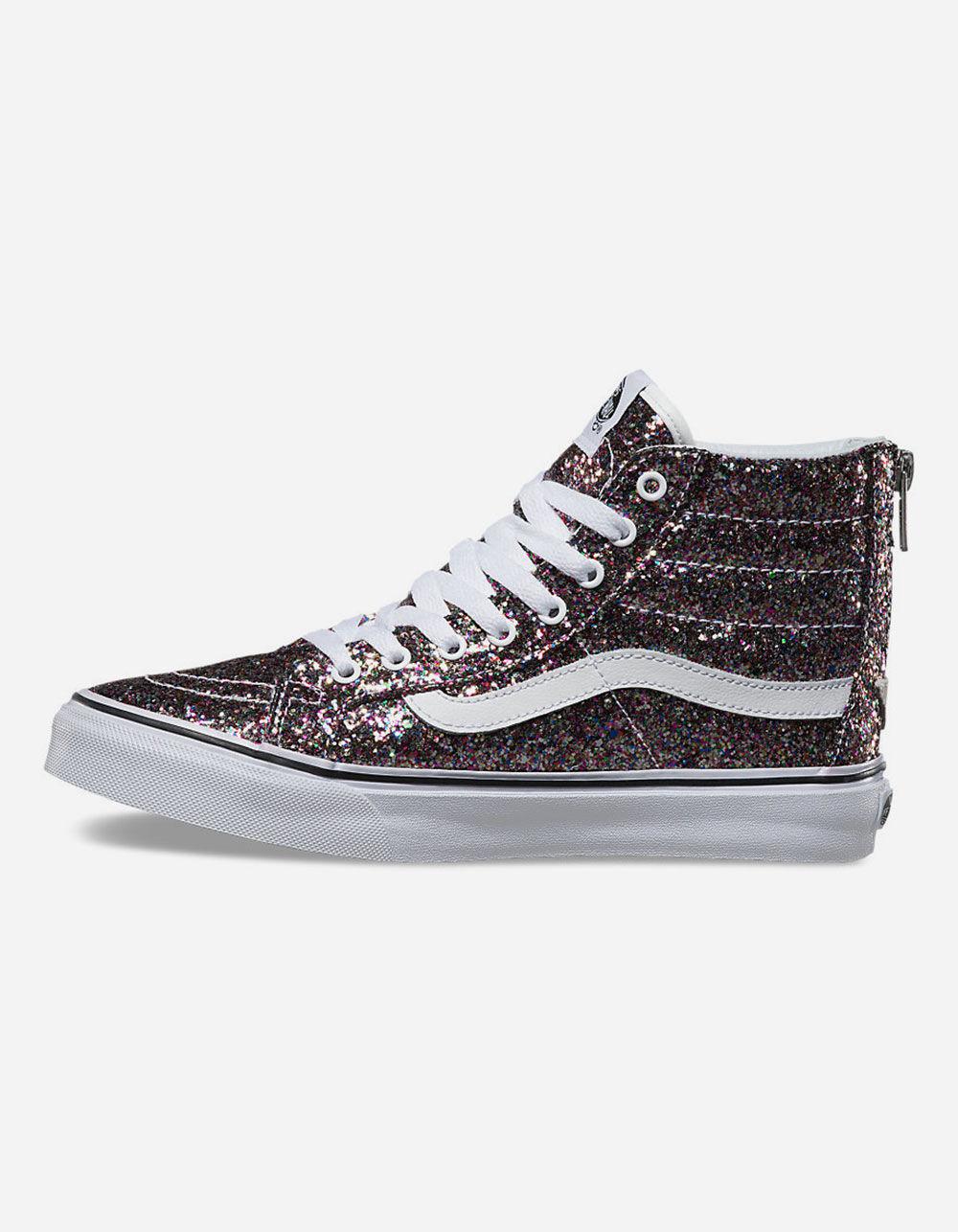 high top glitter vans