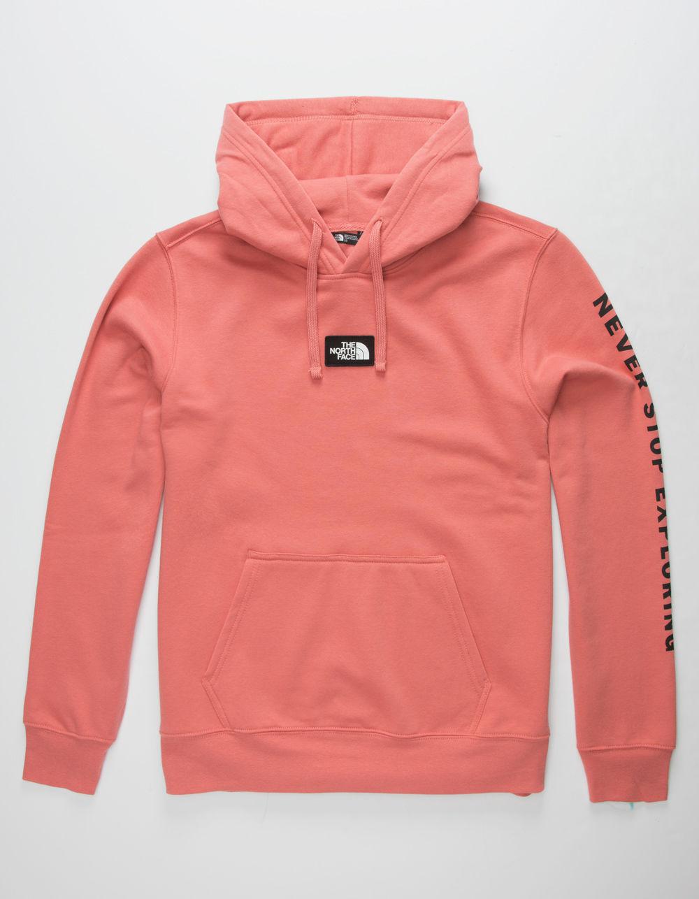 pink north face sweatshirt