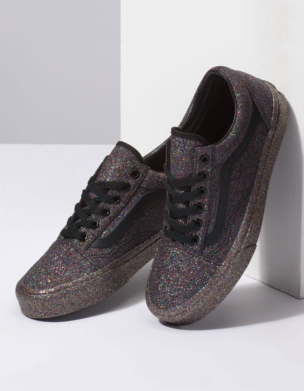 vans glitter old skool womens shoes