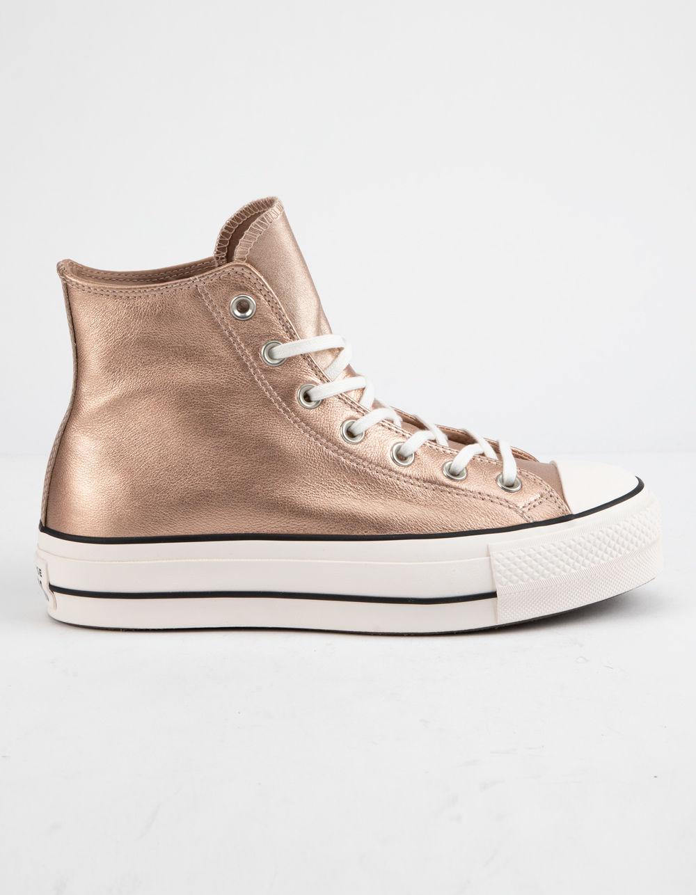 converse chuck taylor all star lift metallic leather high