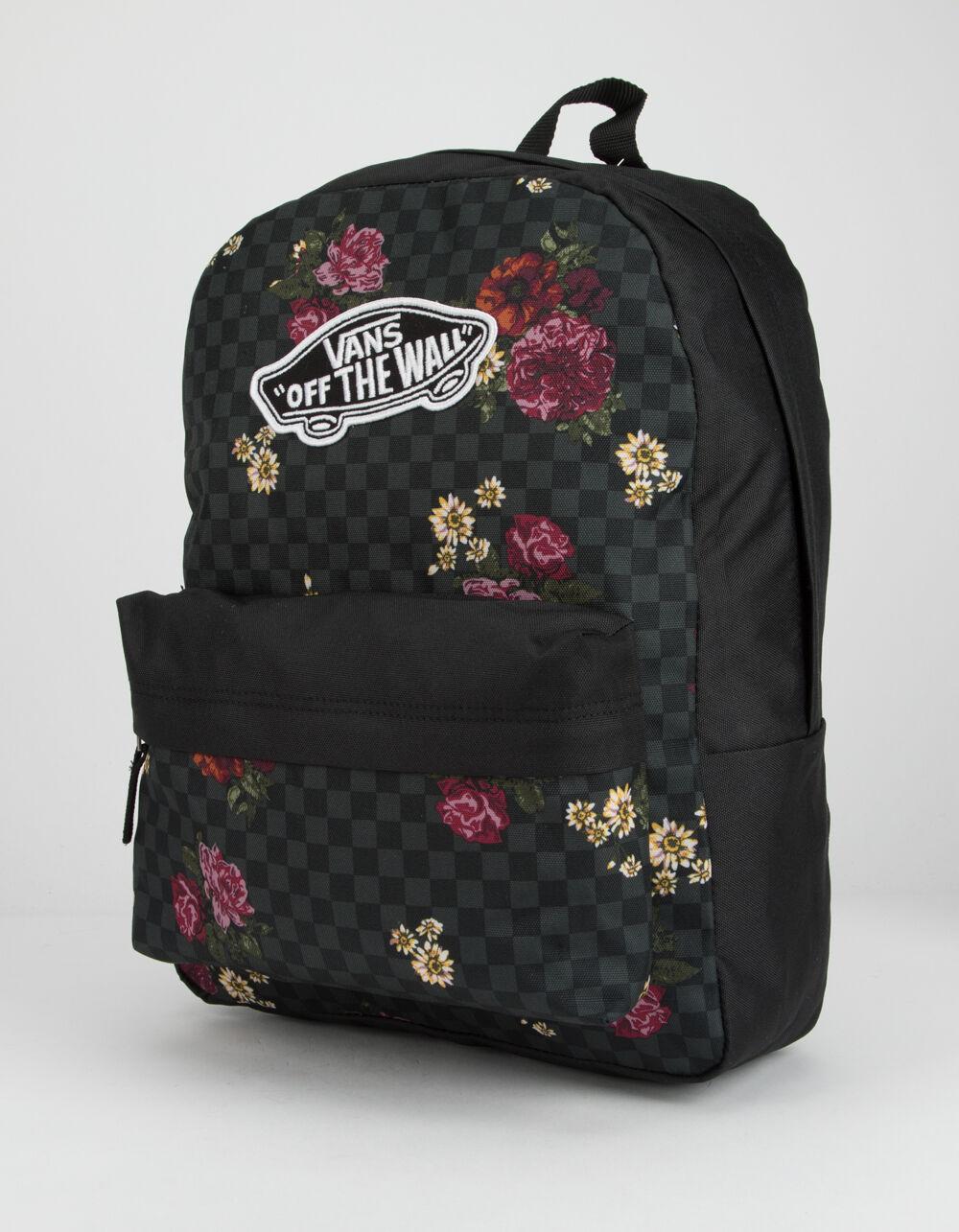 vans realm botanical check